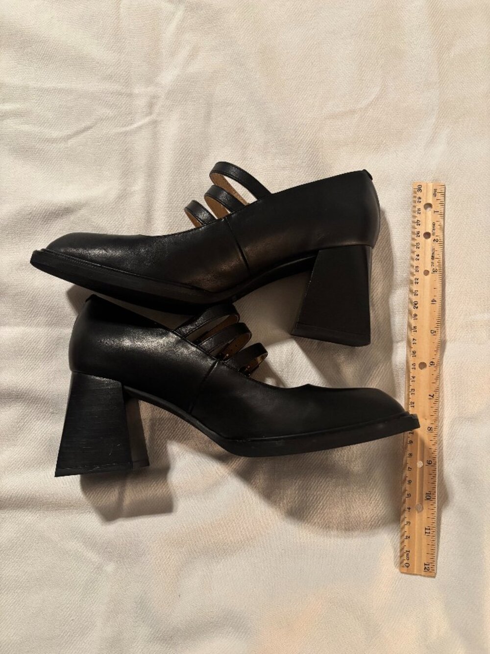 Ana Palma Block Heel Mary Jane Pumps Size EU39/US8.5-9